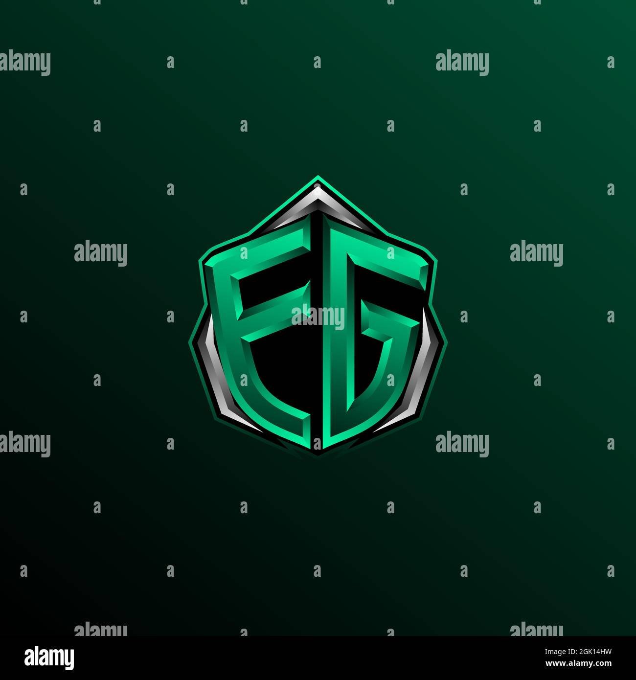 Initial EG Logo Design, Initial EG Logo Design mit Circle Style, Logo für Spiel, esport, Community oder Business. Stock Vektor