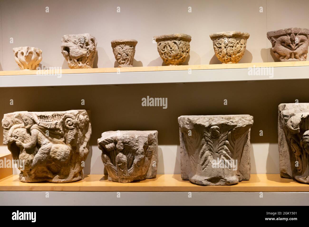 Ausstellung im Museum von Frederic Mares in Barcelona Stockfoto
