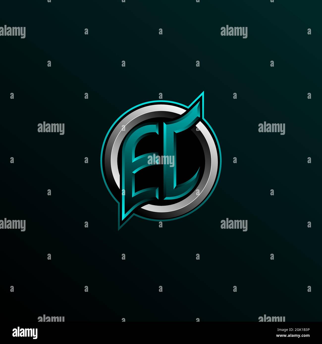 Ursprüngliches EC-Logo-Design, ursprüngliches EC-Logo-Design mit Circle-Stil, Logo für Spiele, eSport, Community oder Unternehmen. Stock Vektor