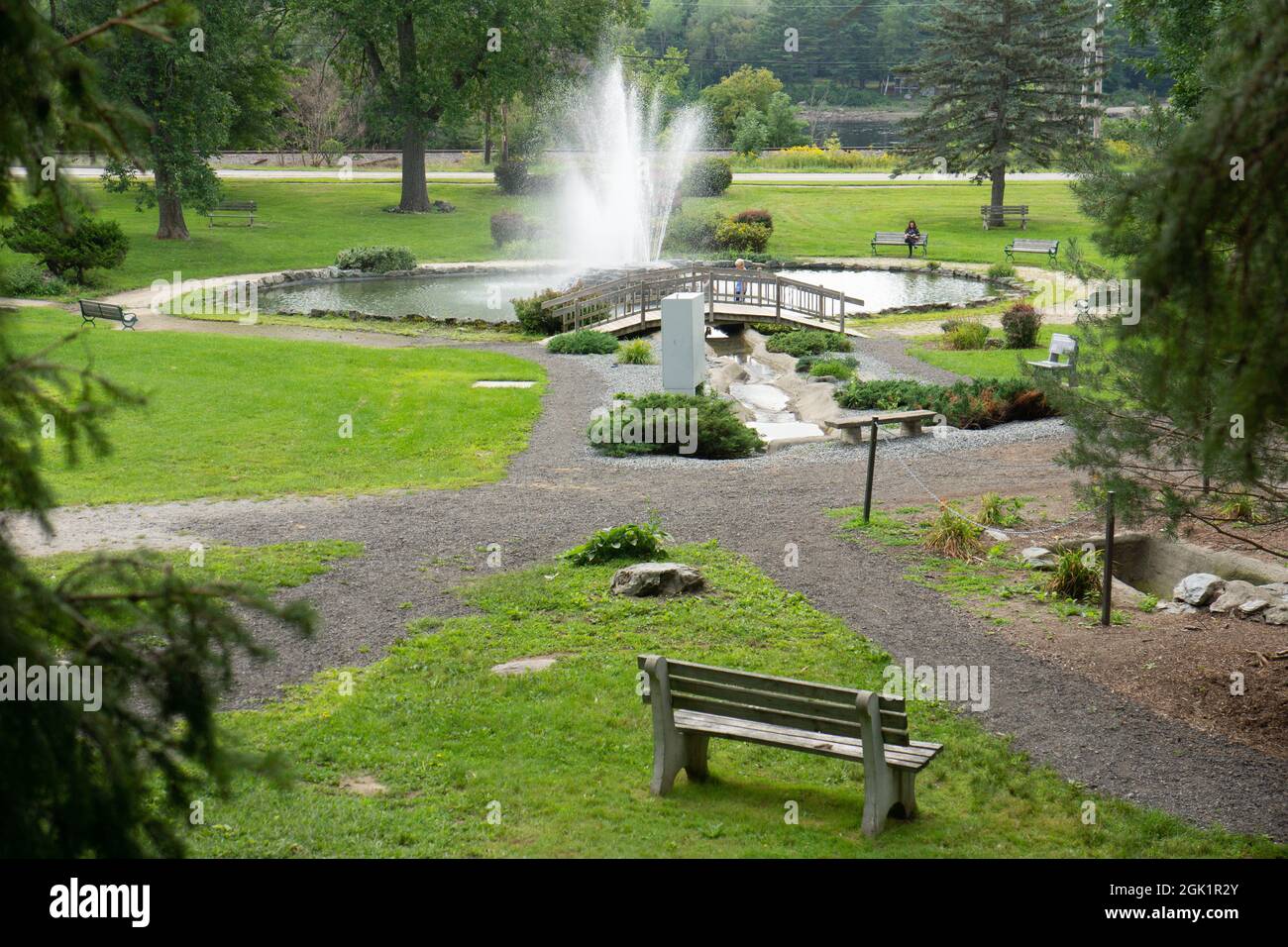 Cascade Park in Bangor, Maine, USA. Stockfoto