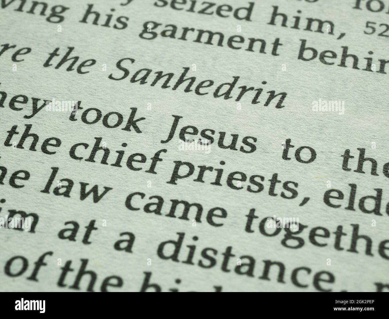 Nahaufnahme des Wortes jesus. Stockfoto