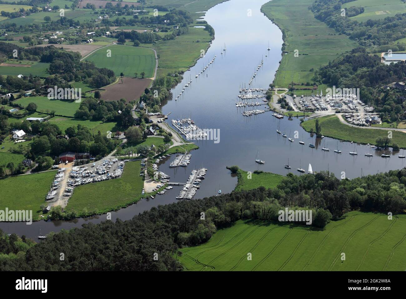 FRANKREICH MORBIHAN (56) FOLEUX AUF DEM FLUSS VILAINE Stockfoto