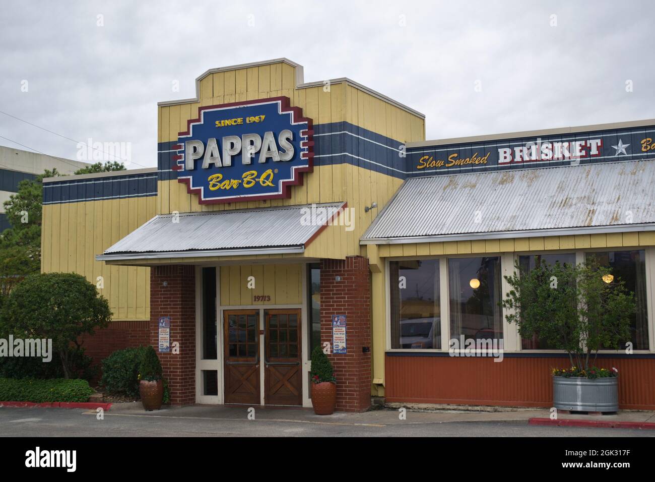 Humble, Texas USA 11-28-2019: Pappas Bar-B-Q in Humble, TX. Ein familiengeführtes Grillrestaurant, das 1967 in Houston, Texas, gegründet wurde. Stockfoto