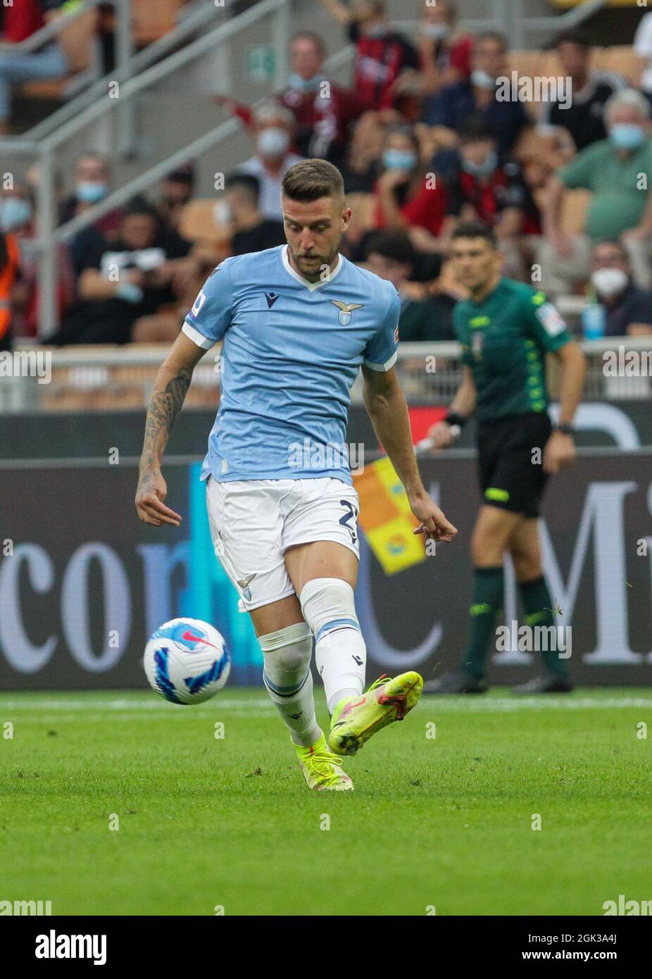 Mailand, Italien. September 2021. Milano 12-09-2021 Stadio Giuseppe Meazza Campionato Serie A Tim 2021/22 Mailand - Lazio nella foto: Sergej Milinkovic Savic foto Antonio Saia -Kines Milano Credit: Christian Santi/Alamy Live News Stockfoto