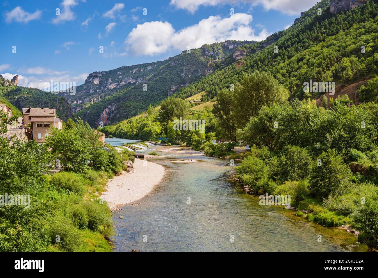 Gorges du River Tarn im Parc National des Cevennes, Frankreich. UNESCO Biosphäre Reverve Stockfoto