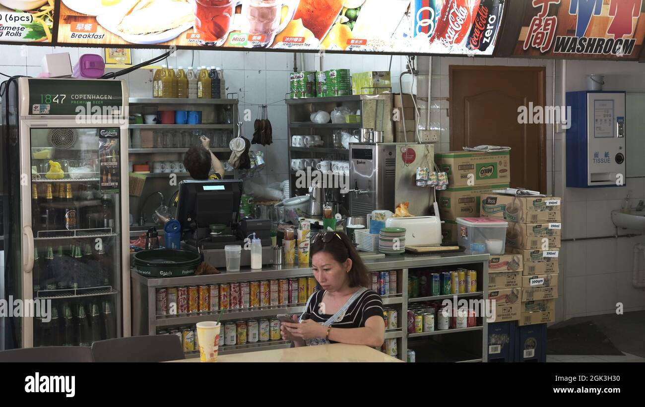 Einige der besten Hawker-Gerichte in Geylang, Singapur Stockfoto