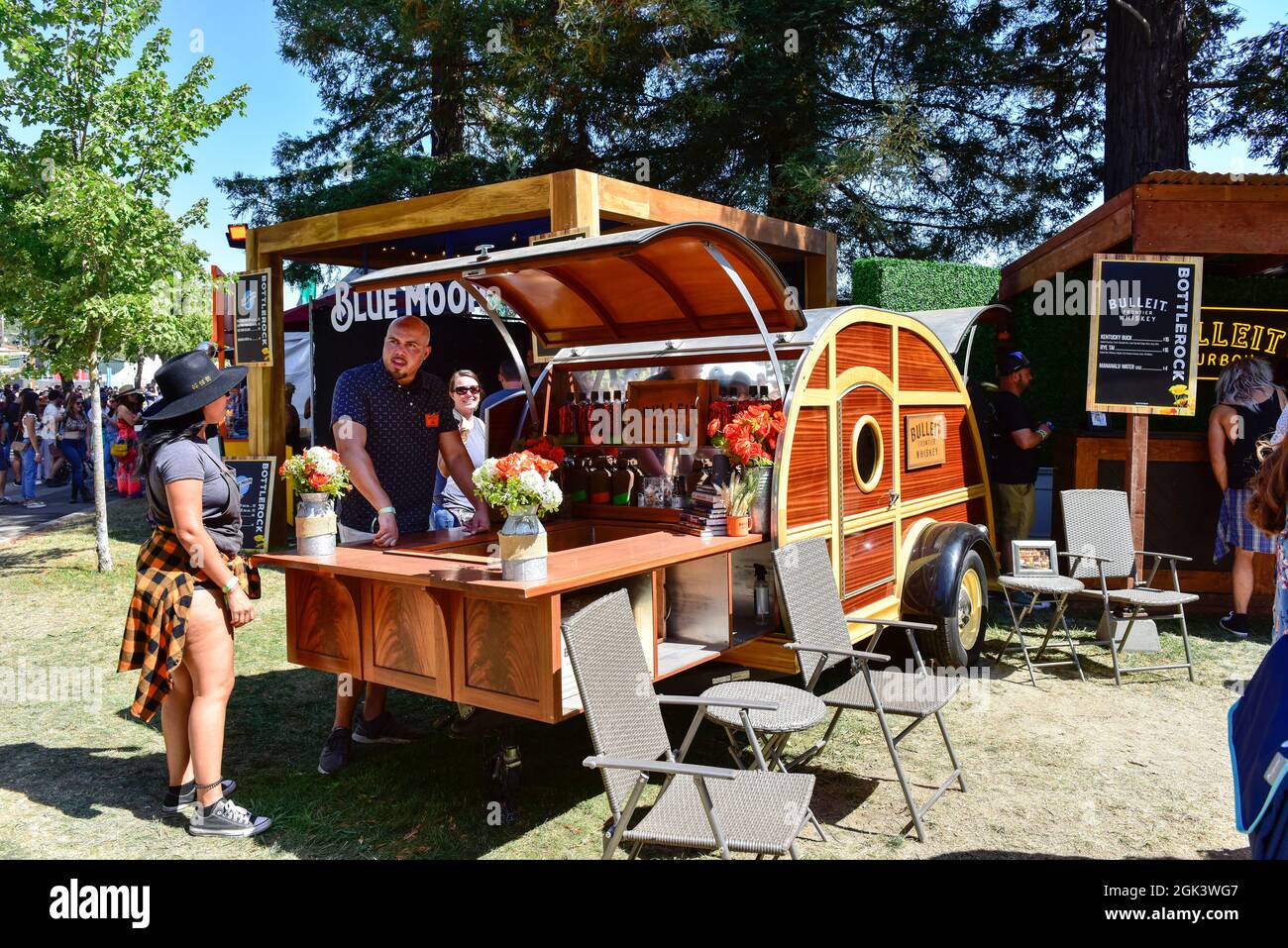 Anbieter beim BottleRock Festival 2021 Stockfoto