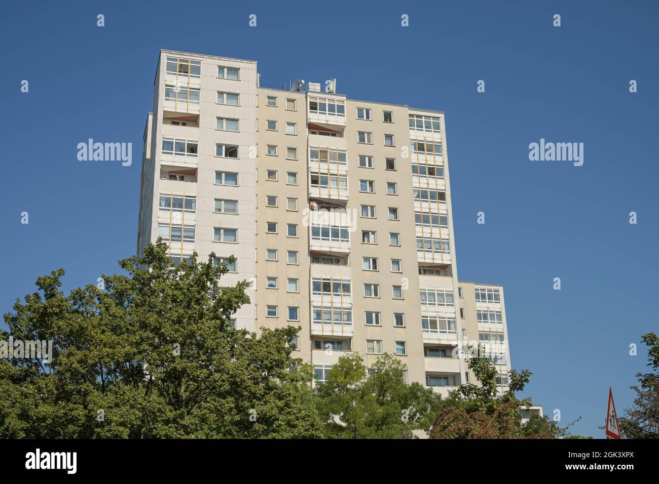 Plattenbau, Aronstraße, Dammwegsiedlung/Weiße Siedlung, Neukölln, Berlin, Deutschland Stockfoto