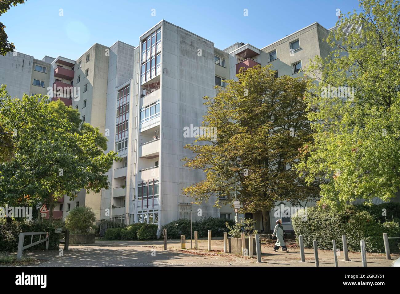 Plattenbau, Aronstraße, Dammwegsiedlung/Weiße Siedlung, Neukölln, Berlin, Deutschland Stockfoto