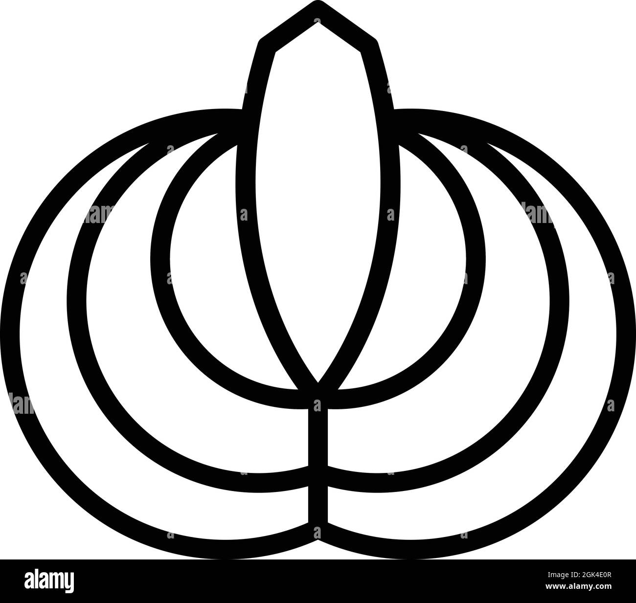 Umrissvektor für arabisches Turban-Symbol. Pagdi-Hut. Kulturhut Stock Vektor
