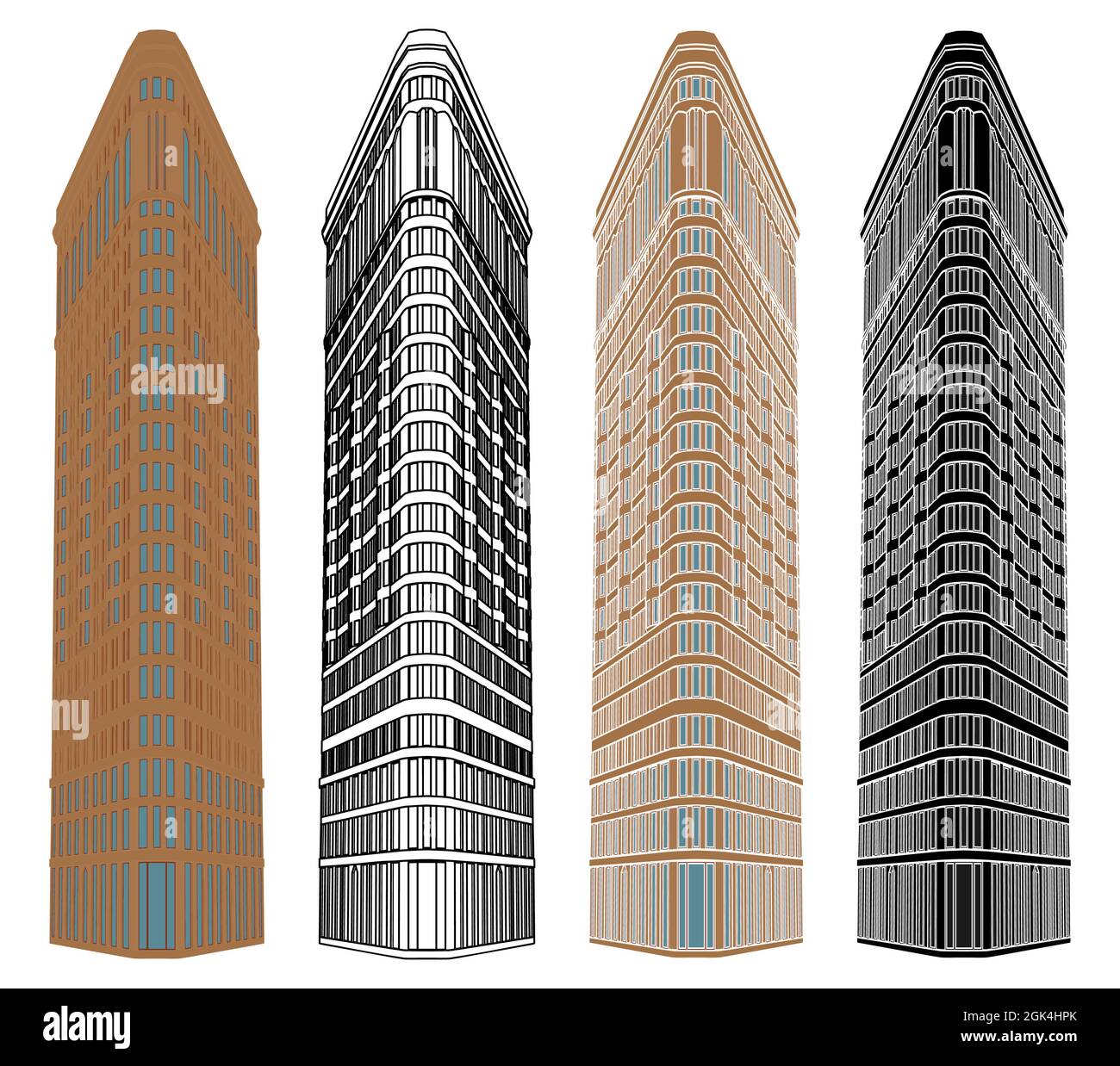 Flatiron Building in New York, USA Stock Vektor