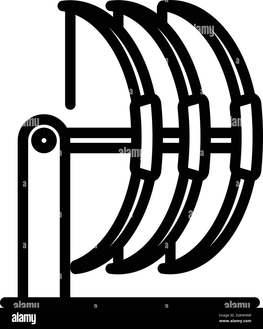 Zusammengesetztes Bogensymbol Umrissvektor. Bogenschießpfeil. Bogenschießen Armbrust Stock Vektor