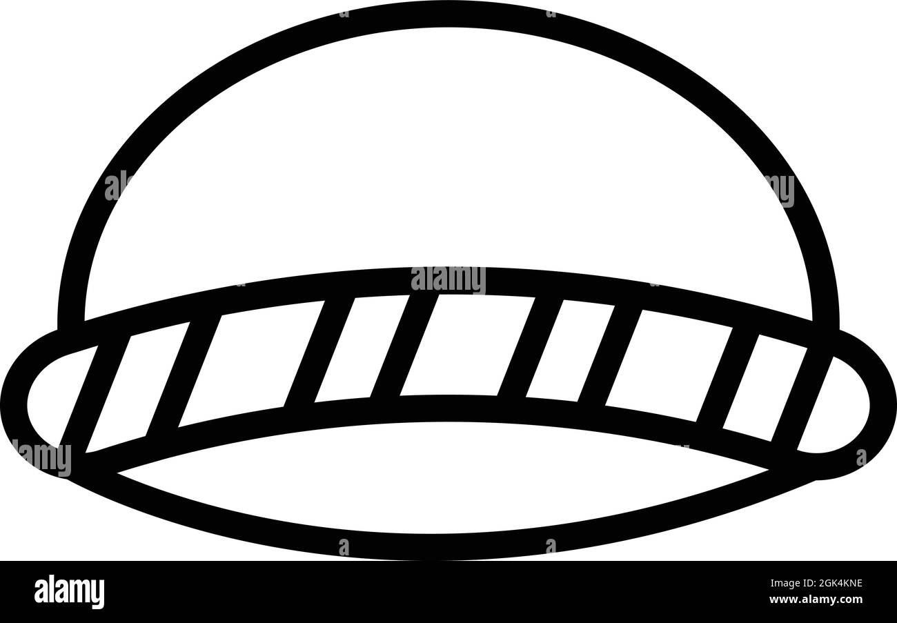 Umrissvektor für Turban-Hut-Symbol. Arabischer Sultan. Indische Kultur Stock Vektor