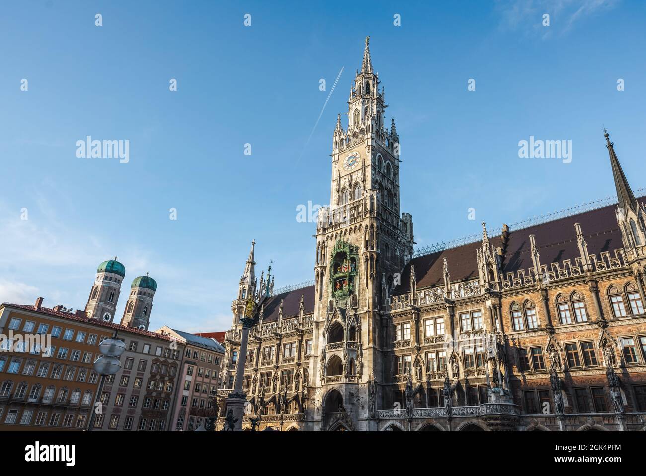 Neues Rathaus am Marienplatz - München, Bayern, Deutschland Stockfoto