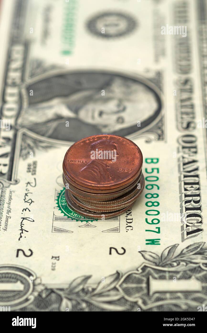 amerikanische Währung Stockfoto