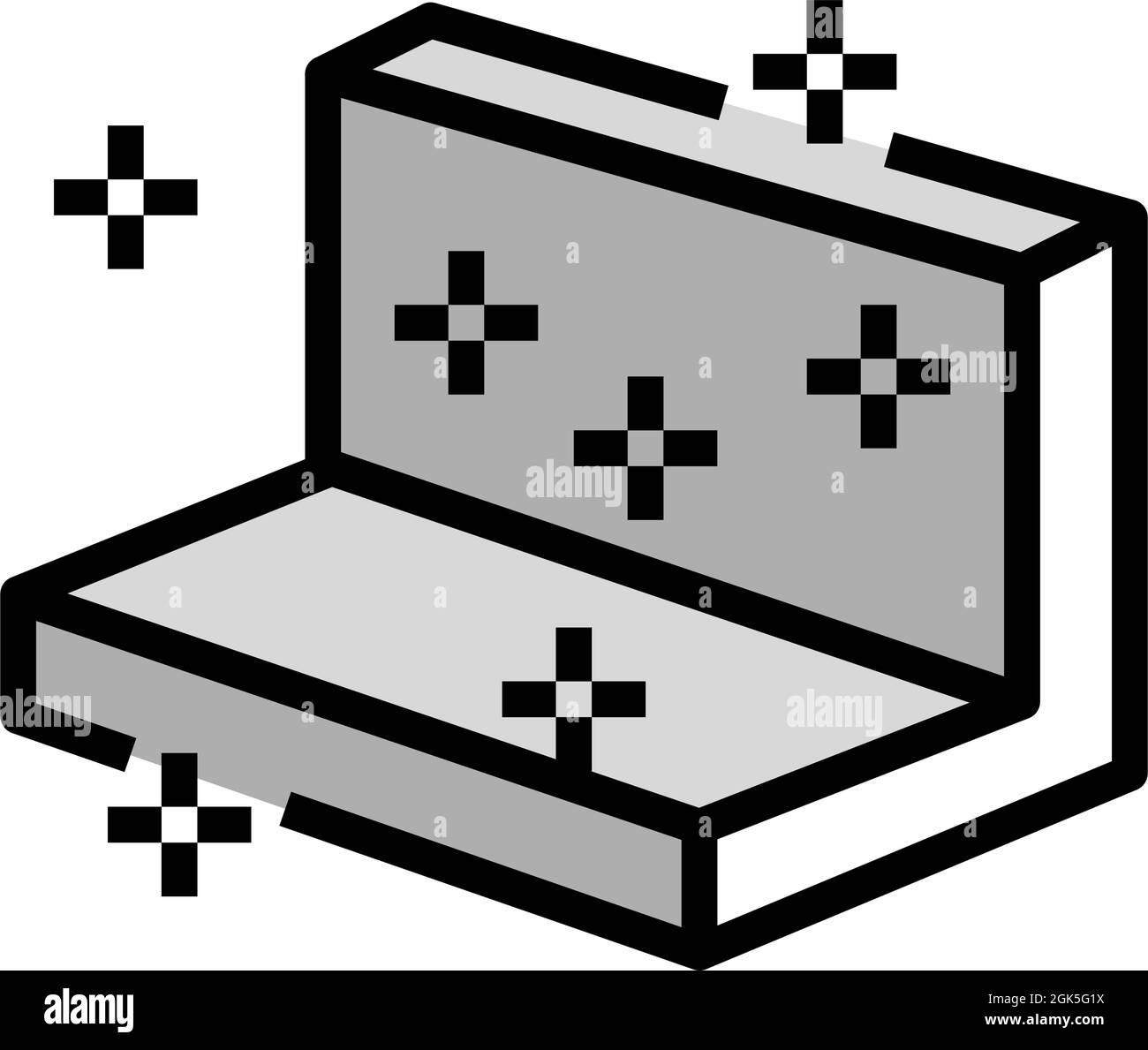 Abbildung mit Symbolen für Edelstahlprofile Stock Vektor
