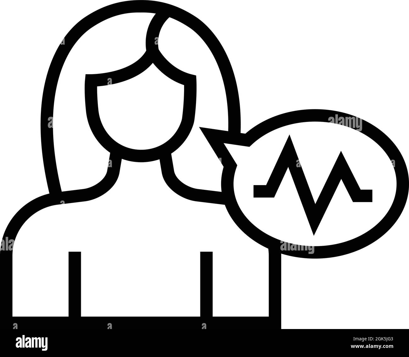 Umrissvektor für das Symbol für die Spracherkennung. Sprachbefehl. Steuerungssystem Stock Vektor