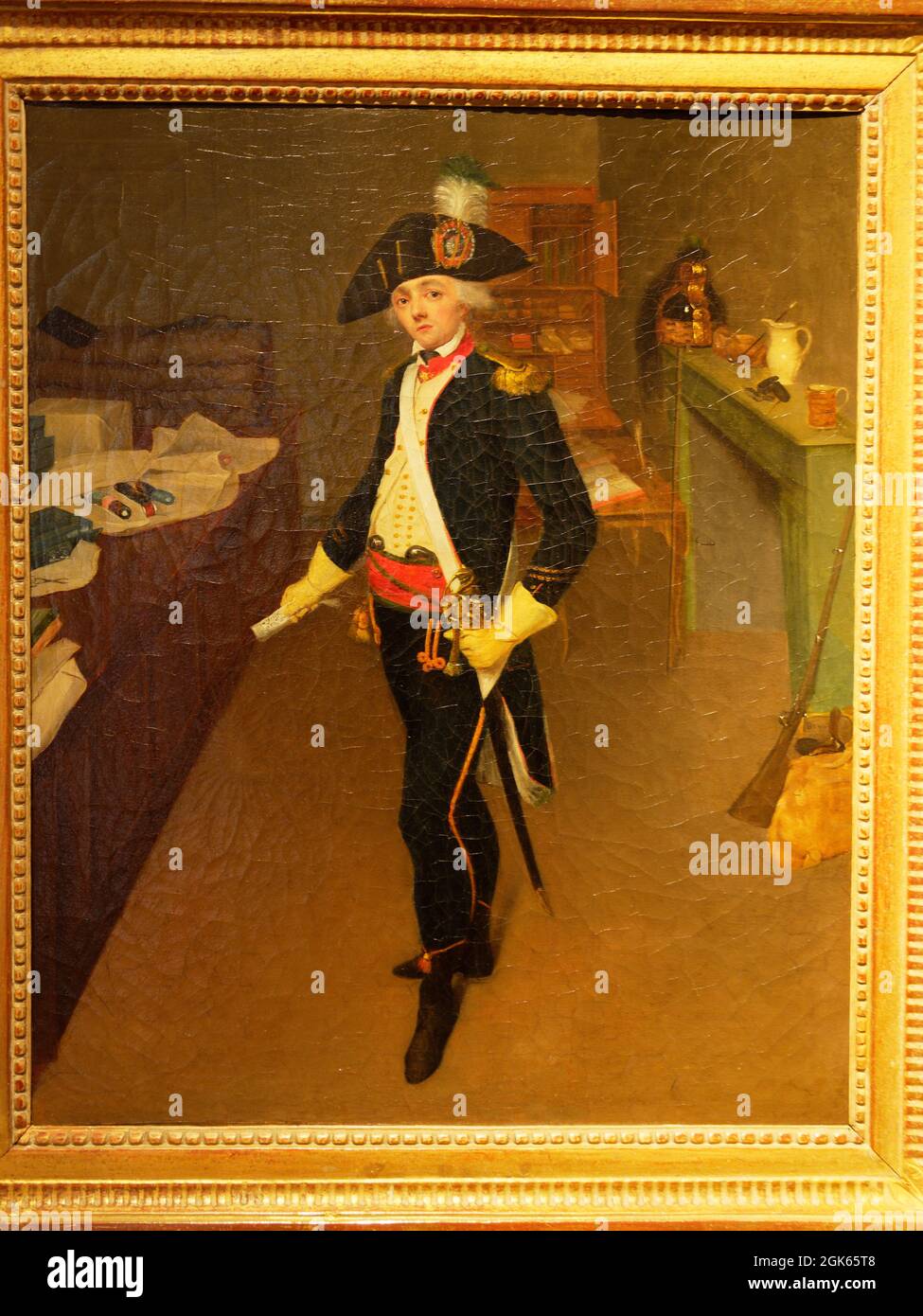 M. Estellé, marchand de Galons rue Saint Honoré, en uniforme de capitaine des chasseurs de la Garde nationale Stockfoto