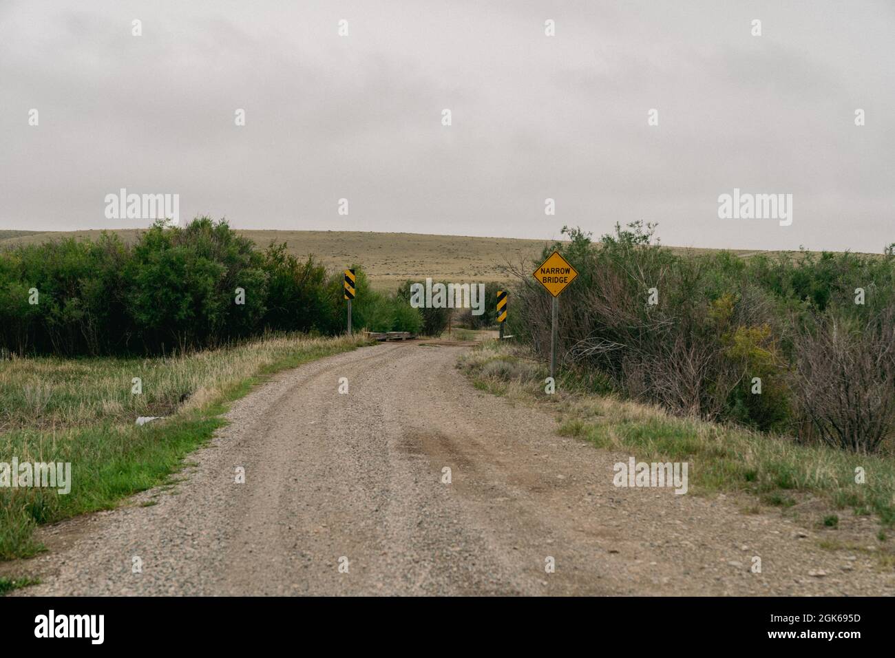 Unebener Feldweg, der zu einem Campingplatz im öffentlichen Gelände des Blacktail Wildlife Management Area in Montana führt Stockfoto