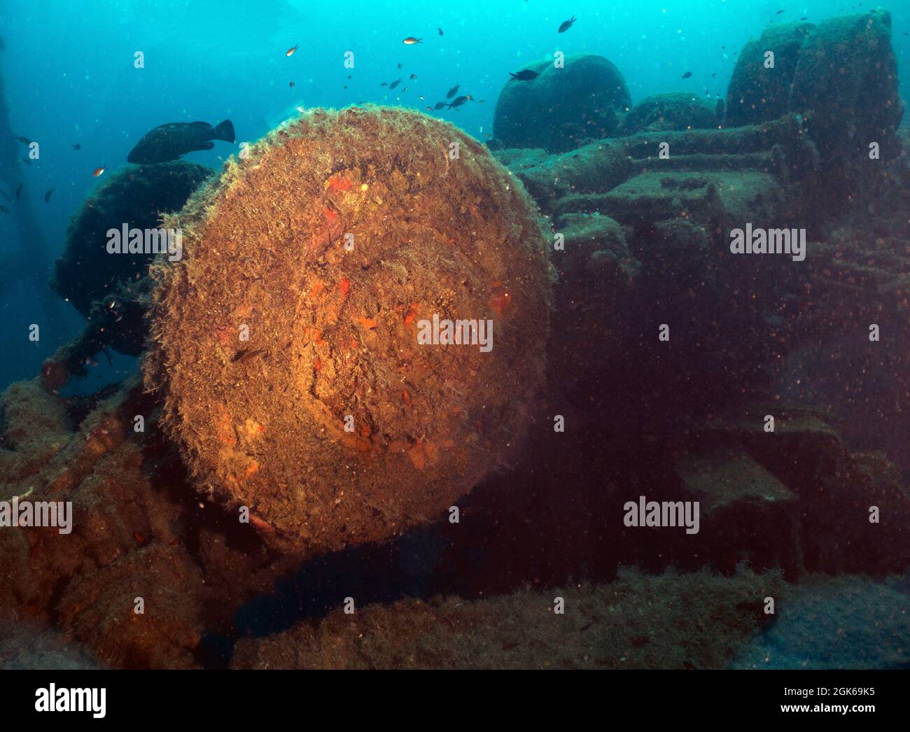 Das Wrack der MS Zenobia Fähre in der Nähe von Larnaca in Zypern Stockfoto