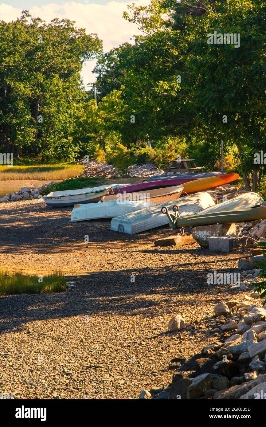 Spätsommer Blick auf interessante landschaftliche Landschaft in Maine Stockfoto