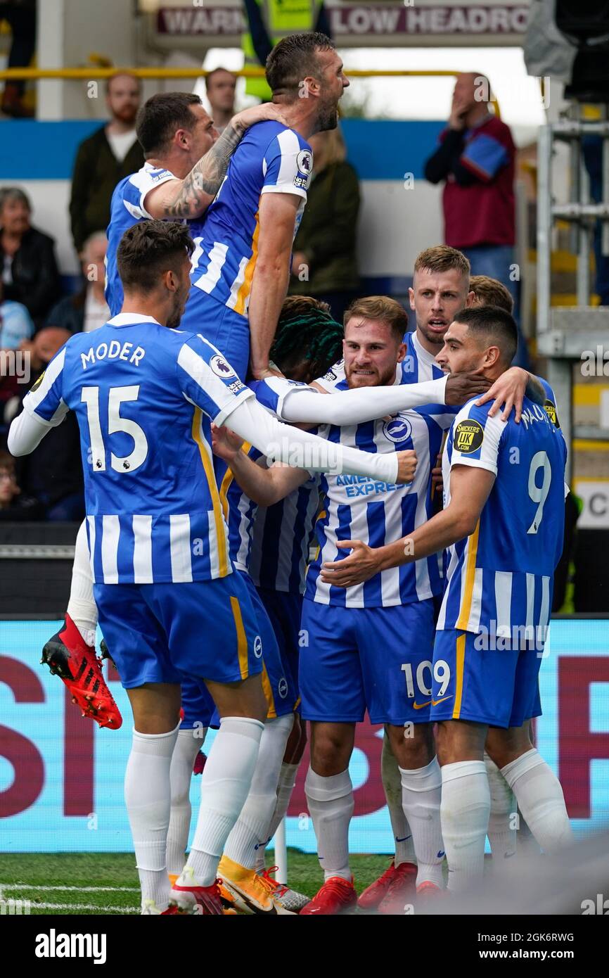 Brighton's Alexis MacAllister feiert Torreigen, um seine Seite zu vereitern 2-1 Bild von Steve Flynn/AHPIX.com, Fußball: Englisches Premier League-Spiel Burnl Stockfoto