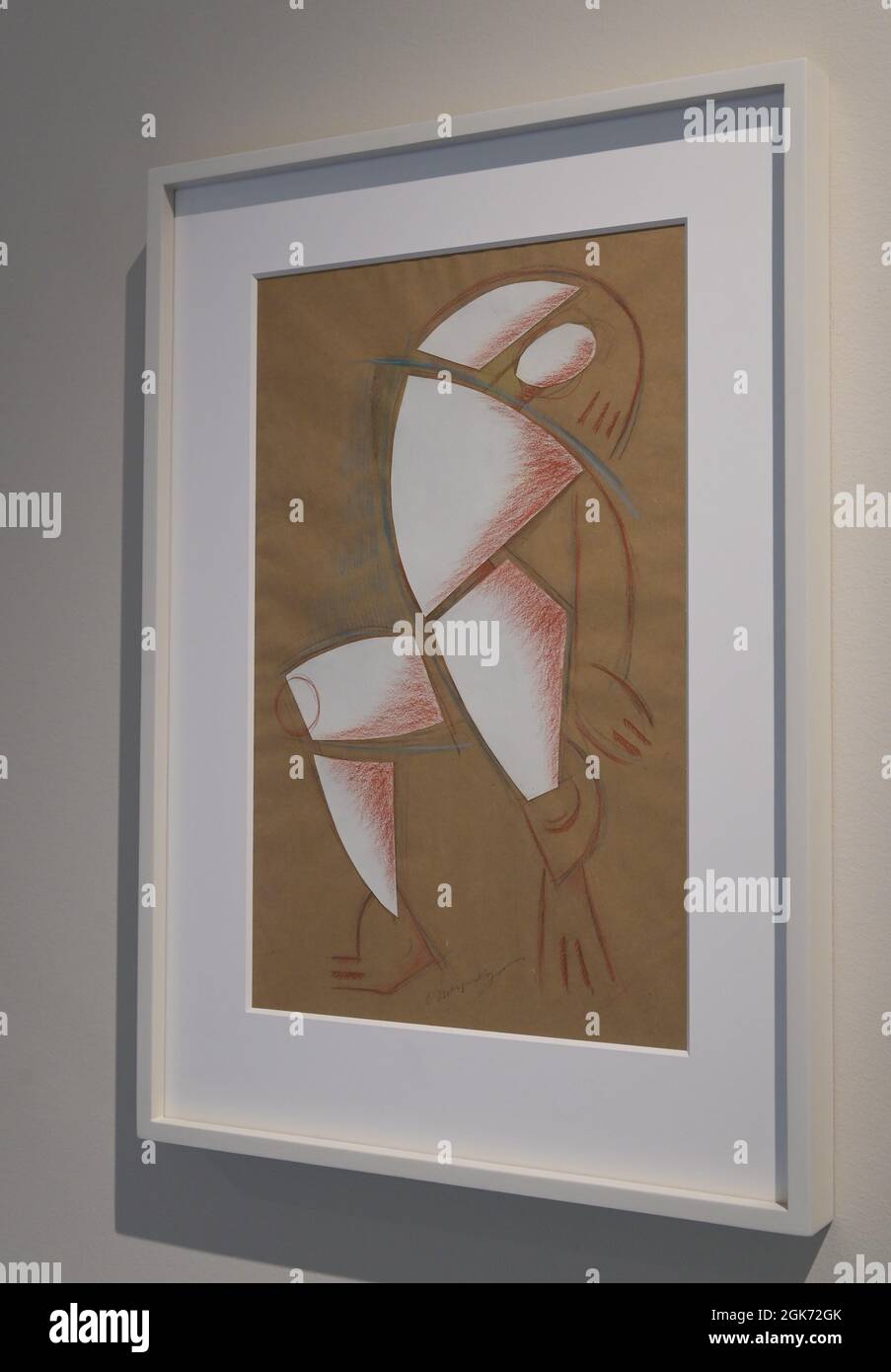 Mailand, Italien. September 2021. Mailand, Italien ARCHIPENKO IN ITALIEN bei DER ML-Kunstausstellung mit Unterstützung der Archipenko-Stiftung und Zusammenarbeit mit Stephenson Art London Werke von Archipenko, Magnelli, Prampolini, Depero, De Chirico und Carrà auf dem Foto: Alexander Archipenko Oper Unbekannt (Bewegung) um 1913 Credit: Independent Photo Agency/Alamy Live News Stockfoto