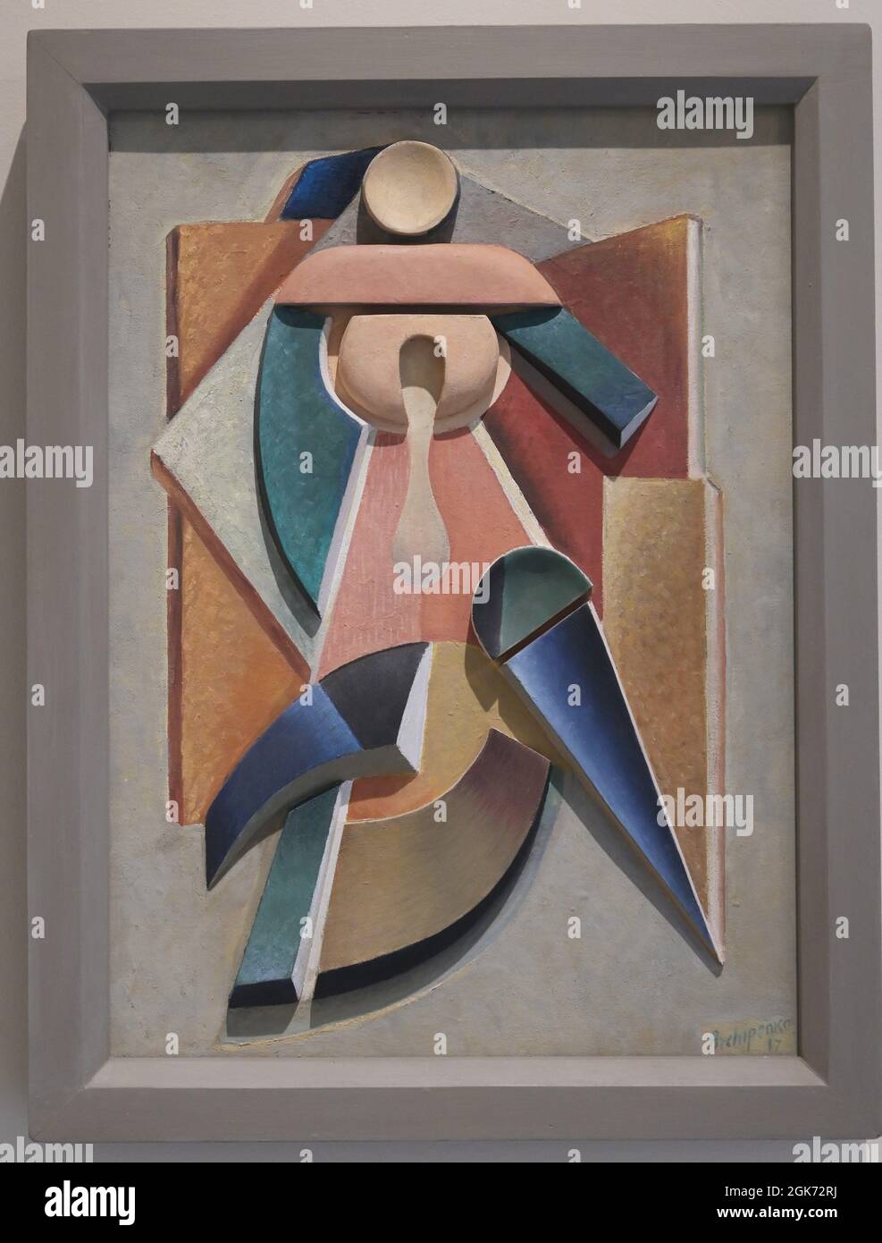 Mailand, Italien. September 2021. Mailand, Italien ARCHIPENKO IN ITALIEN bei DER ML-Kunstausstellung mit Unterstützung der Archipenko-Stiftung und Zusammenarbeit mit Stephenson Art London Werke von Archipenko, Magnelli, Prampolini, Depero, De Chirico und Carrà auf dem Foto: Alexander Archipenko Oper Abbildung 1917-1921 Quelle: Independent Photo Agency/Alamy Live News Stockfoto