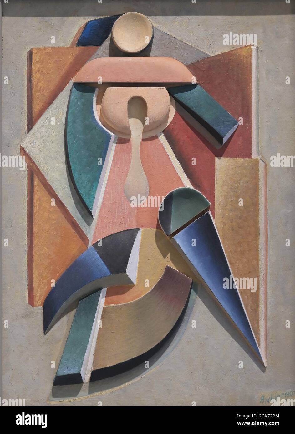 Mailand, Italien. September 2021. Mailand, Italien ARCHIPENKO IN ITALIEN bei DER ML-Kunstausstellung mit Unterstützung der Archipenko-Stiftung und Zusammenarbeit mit Stephenson Art London Werke von Archipenko, Magnelli, Prampolini, Depero, De Chirico und Carrà auf dem Foto: Alexander Archipenko Oper Abbildung 1917-1921 Quelle: Independent Photo Agency/Alamy Live News Stockfoto