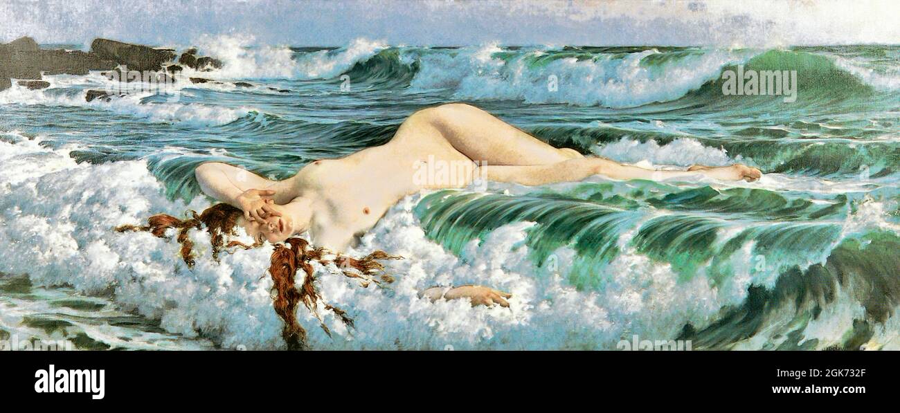 Adolf Hirémy-Hirschl - die Geburt der Venus - c1888 Stockfoto