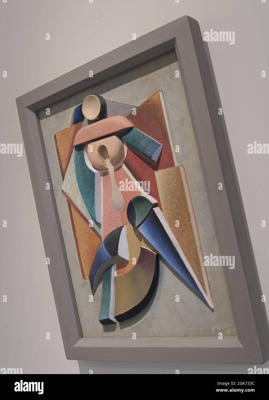 Mailand, Italien. September 2021. Mailand, Italien ARCHIPENKO IN ITALIEN bei DER ML-Kunstausstellung mit Unterstützung der Archipenko-Stiftung und Zusammenarbeit mit Stephenson Art London Werke von Archipenko, Magnelli, Prampolini, Depero, De Chirico und Carrà auf dem Foto: Alexander Archipenko Oper Abbildung 1917-1921 Quelle: Independent Photo Agency/Alamy Live News Stockfoto