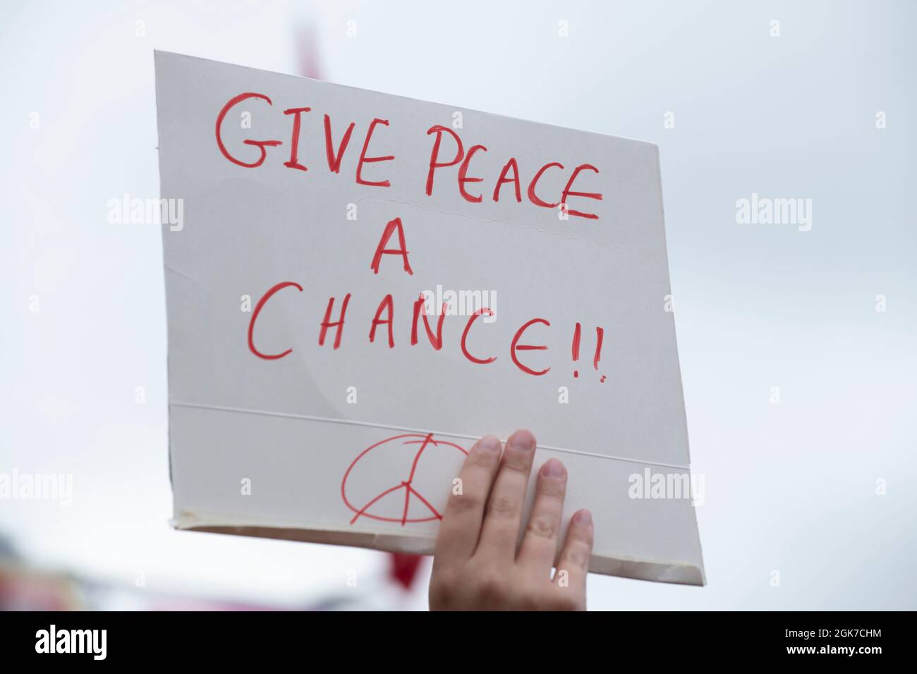 Gib dem Frieden Eine Chance Stockfoto