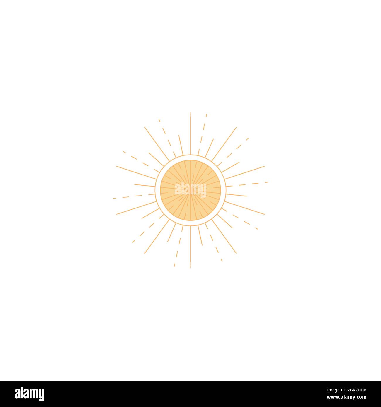 Es gibt eine helle Elemente von Splendid Sun Logo Stock Vektor