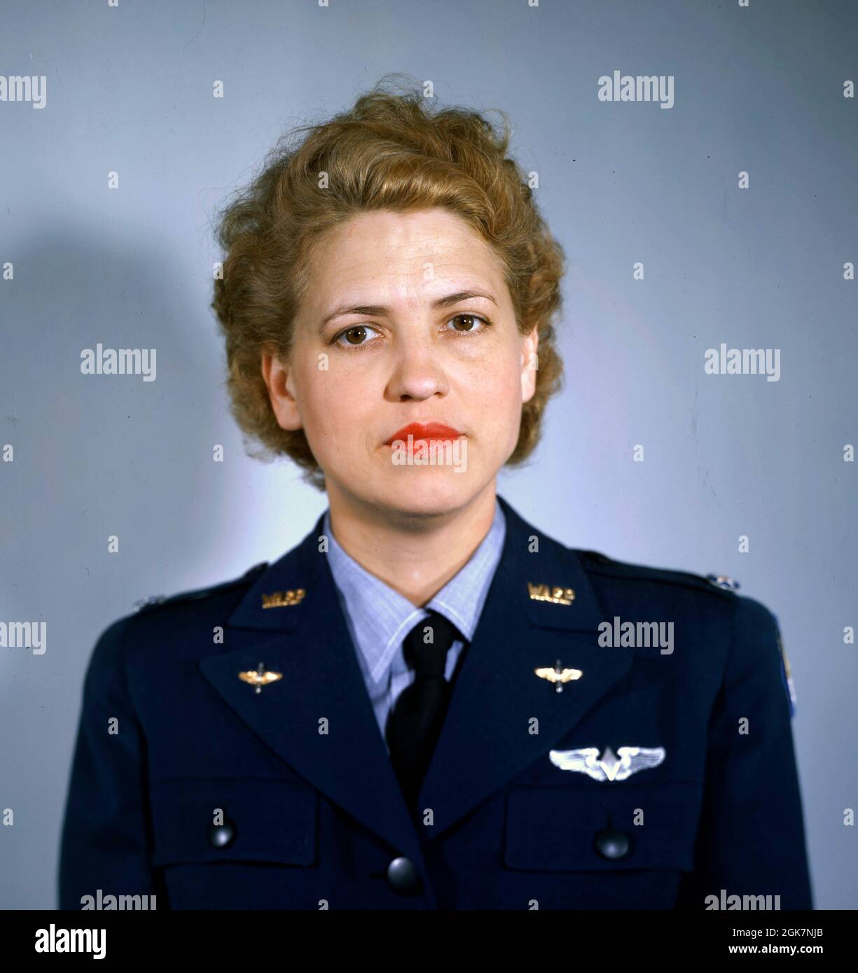 Porträt der amerikanischen Luftfahrtpionierin Jacqueline Cochran (1906-1980) Stockfoto