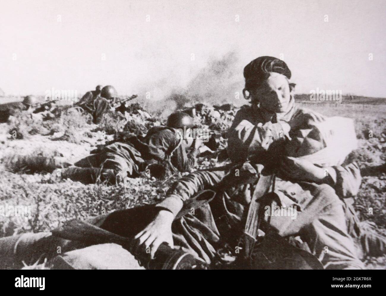 Kämpfe in der Region Moskau in 1941. Stockfoto