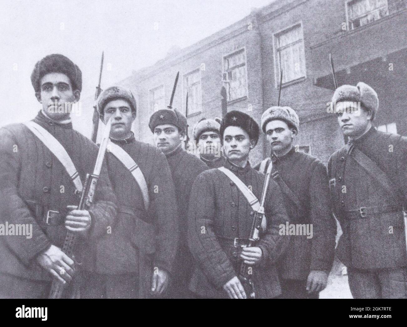 Volksmilizen des Leningradsky Bezirks in Moskau in den 1940er Jahren. Stockfoto