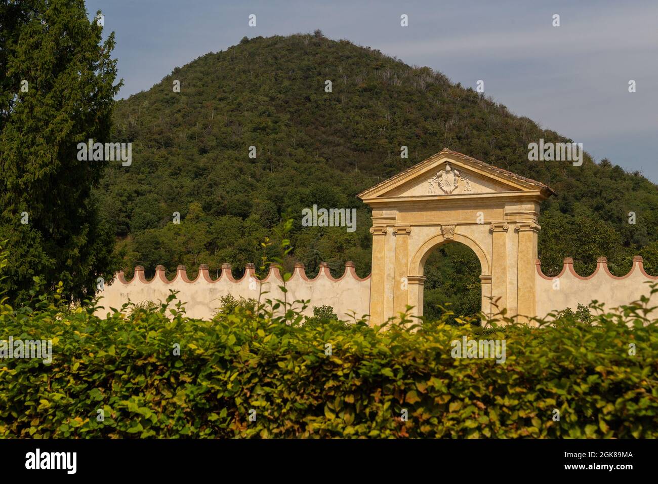 LUVIGLIANO DI TORREGLIA, ITALIEN - 11. SEPTEMBER 2021: Villa dei Vescovi raffinierte und elegante ländliche Residenz aus dem 17. Jahrhundert im Renaissance-Stil Stockfoto