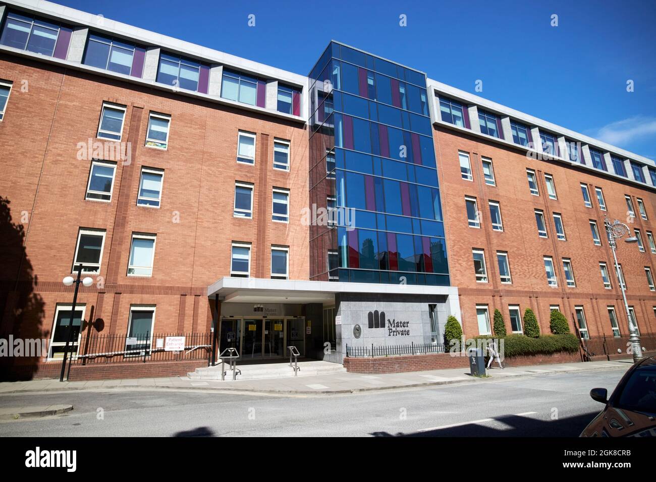 mater Privatkrankenhaus eccles Street dublin, republik irland das Krankenhaus wurde auf dem Gelände der 7 eccles Street leopold gebaut, die in ulysses ihr Zuhause blüht Stockfoto