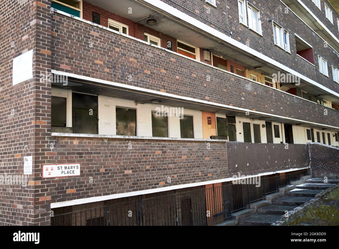 Verladen von Wohnungen im Wohnkomplex St marys Place dublin, republik irland Stockfoto