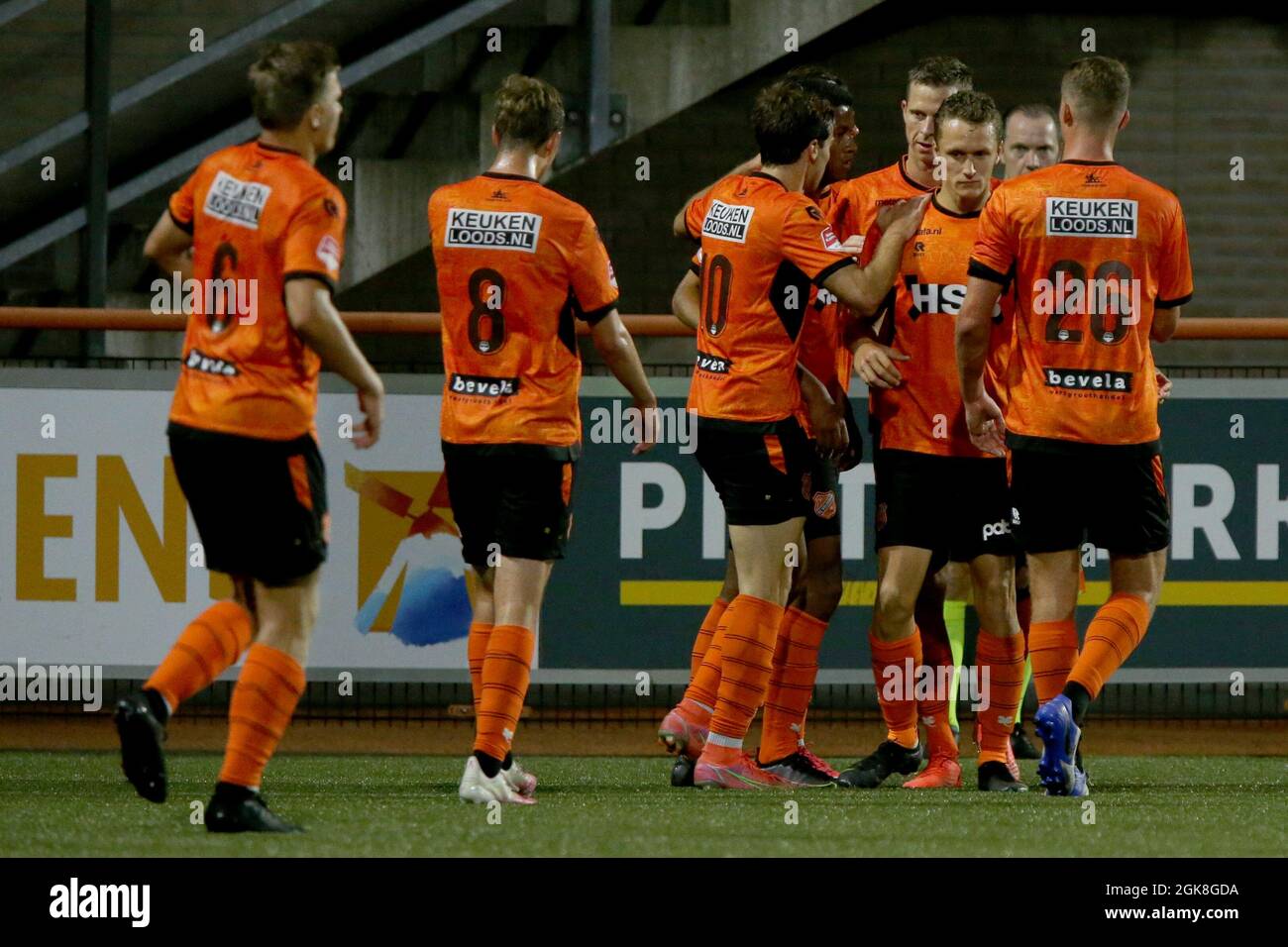 VOLENDAM, NIEDERLANDE - 13. SEPTEMBER: Während des Keukenkampioen Divisie-Spiels zwischen FC Volendam und Roda JC im Kras Stadion am 13. September 2021 in Volendam, Niederlande (Foto: Rene Nijhuis/Orange Picches) Stockfoto