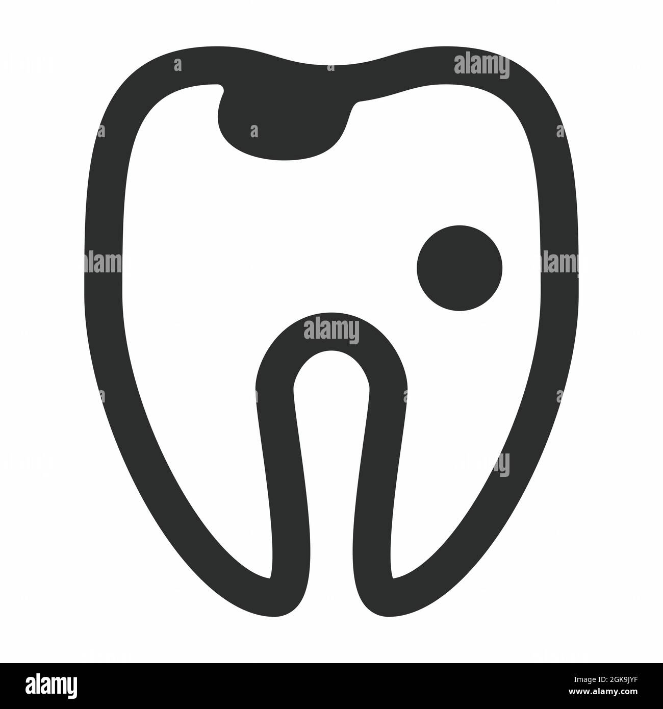 Icon Vector of Hollow Tooth - Glyph Style - einfache Illustration, editierbare Kontur, Design Template Vector, gut für Drucke, Poster, Ankündigungen, ein Stock Vektor