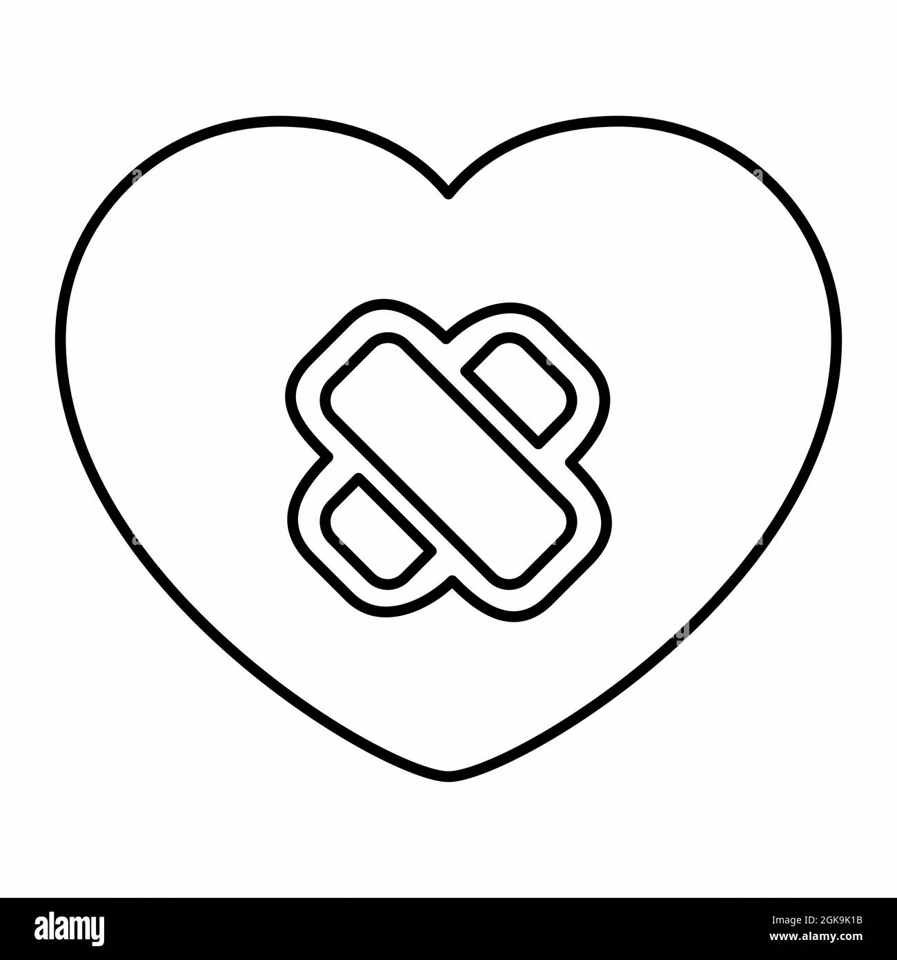 Icon Vector of Heart Surgery - Linienstil - einfache Illustration, editierbarer Strich, Design Template Vector, gut für Drucke, Poster, Ankündigungen, ein Stock Vektor