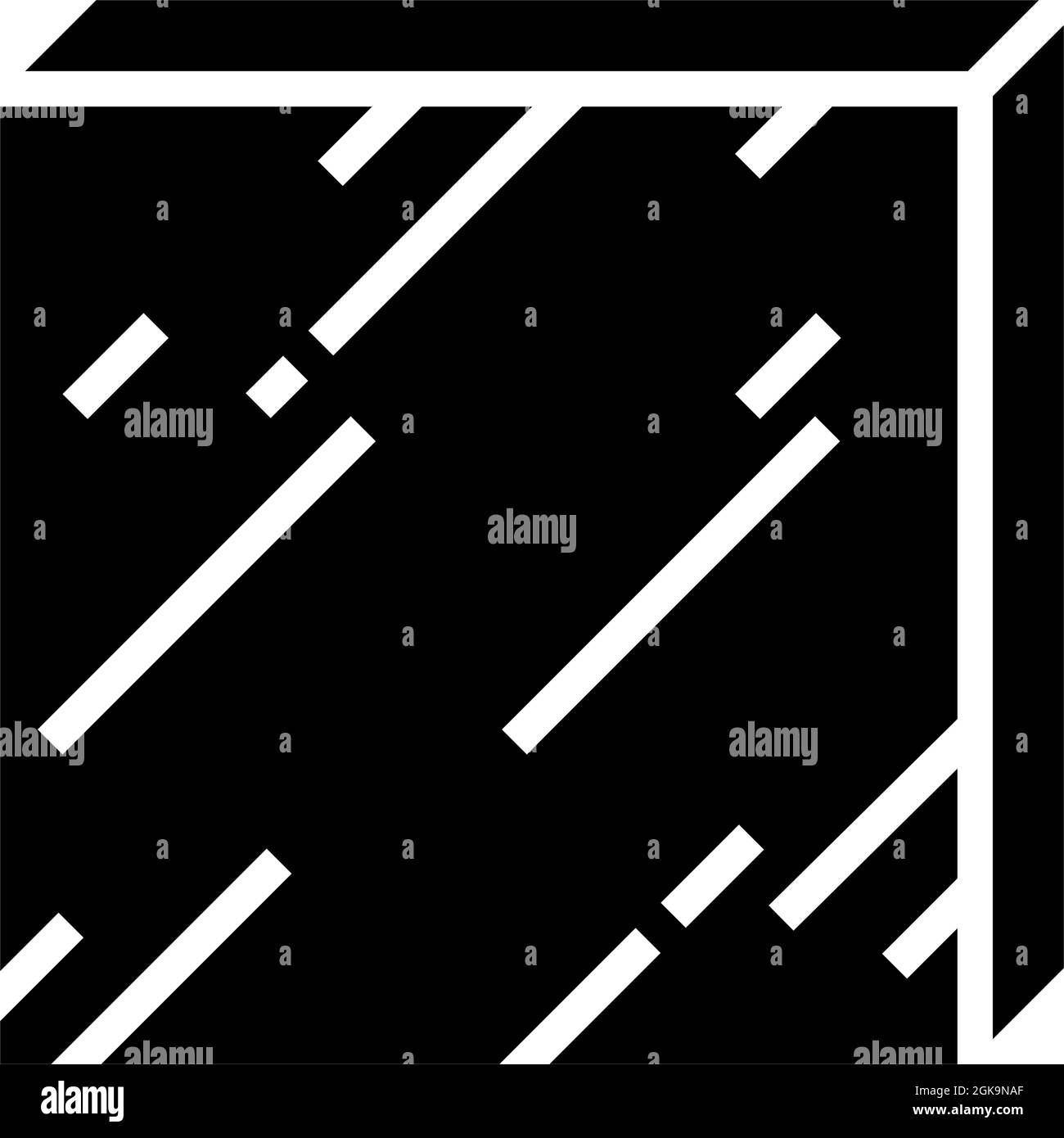 Vektorgrafik für Glyphen-Symbole aus Blech Stock Vektor