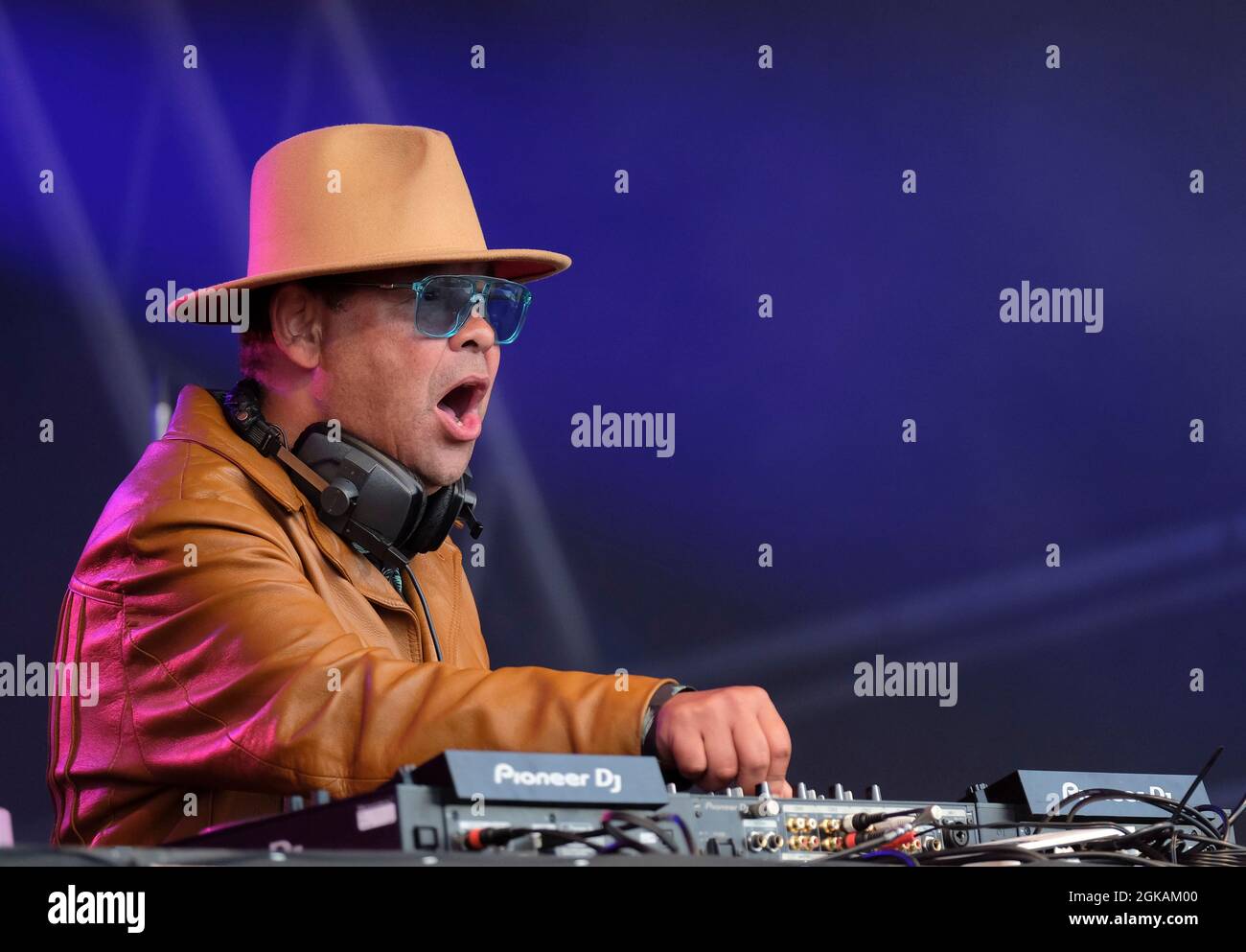 Soul und Funk DJ Craig Charles beim Cambridge Club Festival 2021 im Childerley Orchard am 10. September 2021 in Cambridge, England Stockfoto
