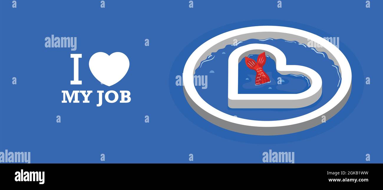 Ich Liebe Meinen Job Vektordesign Stock Vektorgrafik Alamy