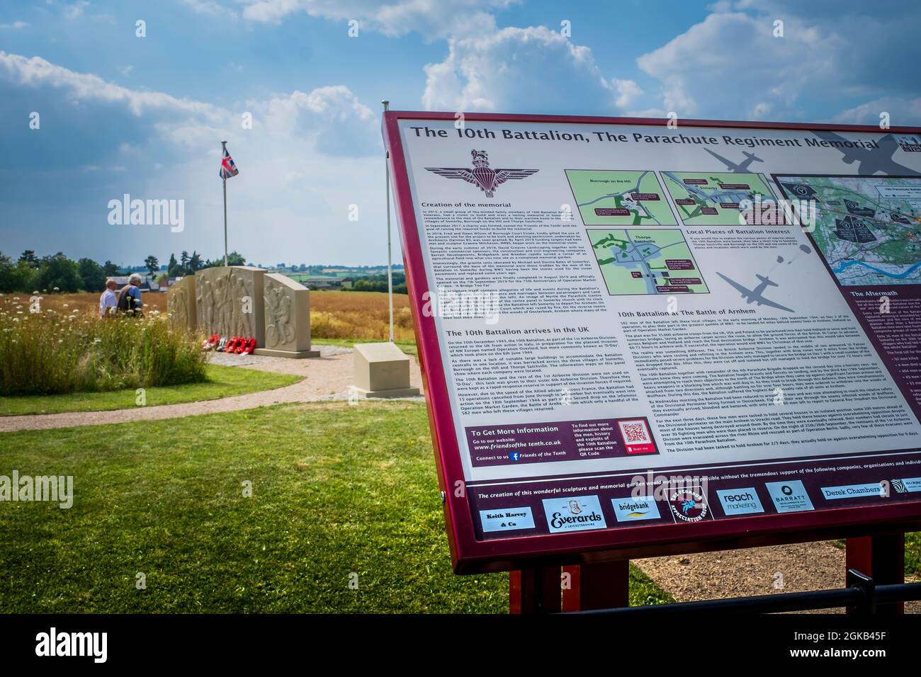 Gedenkstätte für das 10. Bataillon des Fallschirmregiments. Stockfoto