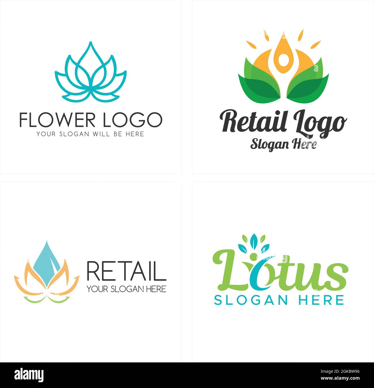 Lotus Spa Beauty Healthy People Logo-Design Stock Vektor