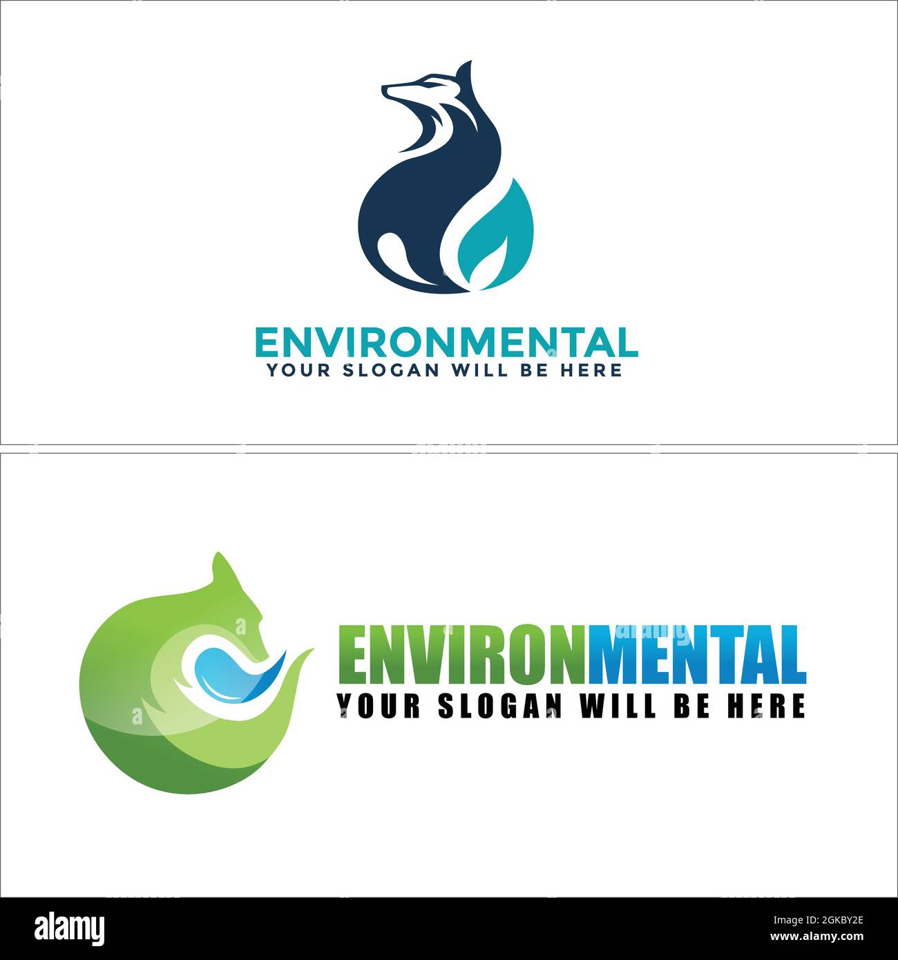 Umwelt Tier Fuchs Symbol Logo Design Stock Vektor