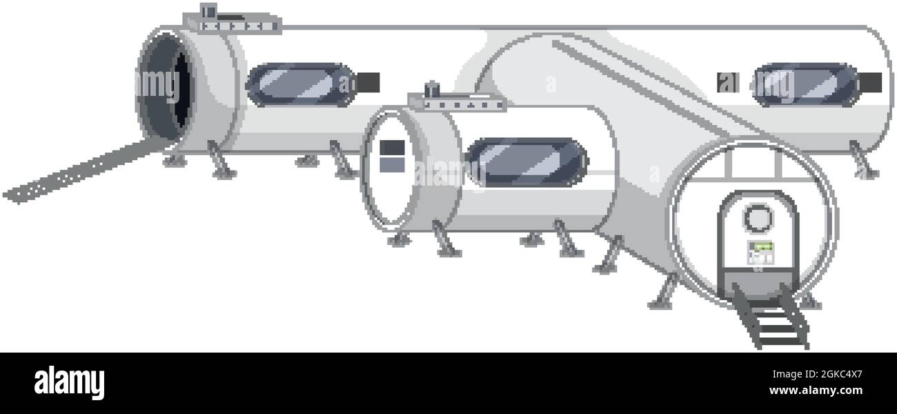 Teil der isolierten Abbildung der Raumstation Stock Vektor