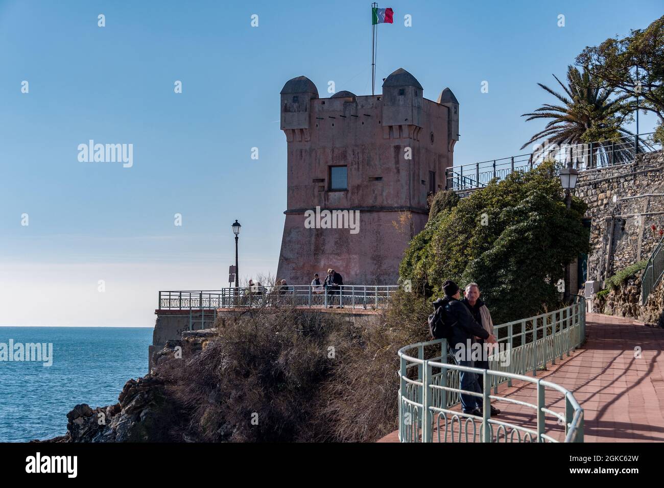Europa. Italien. Ligurien. Italienische Riviera. Genua. Das Schloss von Nervi Stockfoto